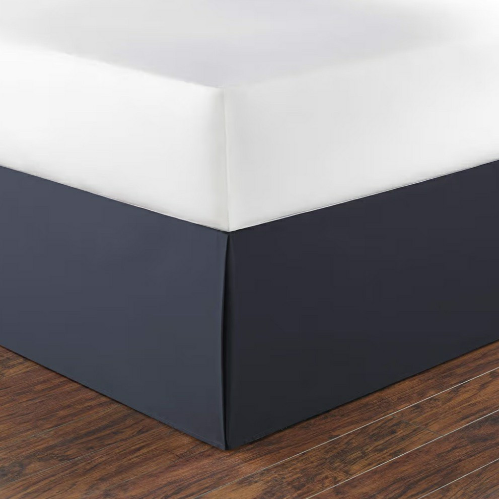 Nautica Home King Bedskirt Navy Blue 78  X 80 Inches  with a 15” Drop