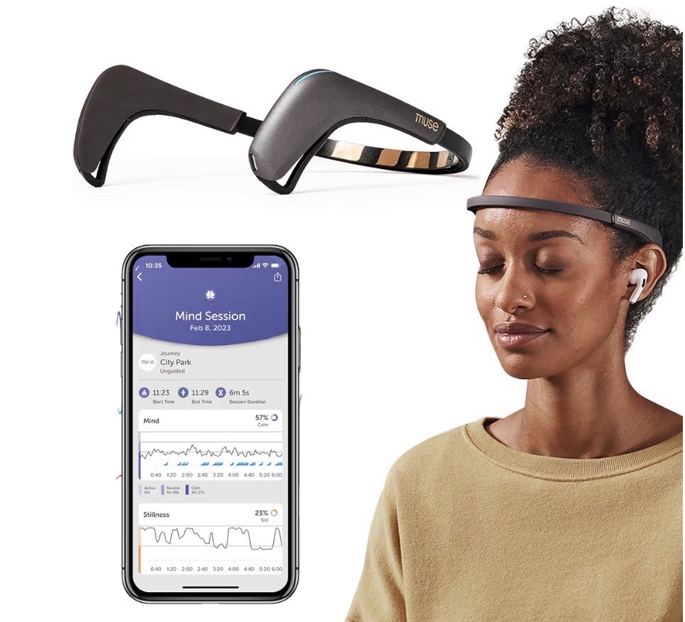 MUSE 2: The Brain Sensing Headband - Meditation Tracker Multi Sensor Headset