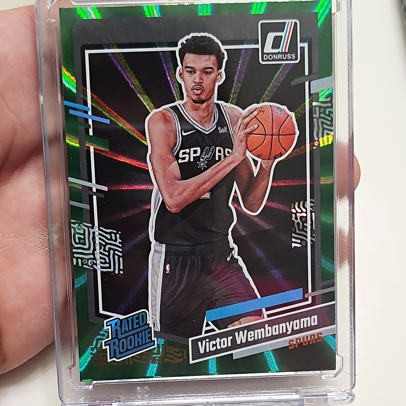 2023-24 Panini Donruss Victor Wembanyama Rated Rookie #220 Spurs Holo 2023-24 Panini Donruss Victor Wembanyama Rated Rookie #220 Spurs Holo