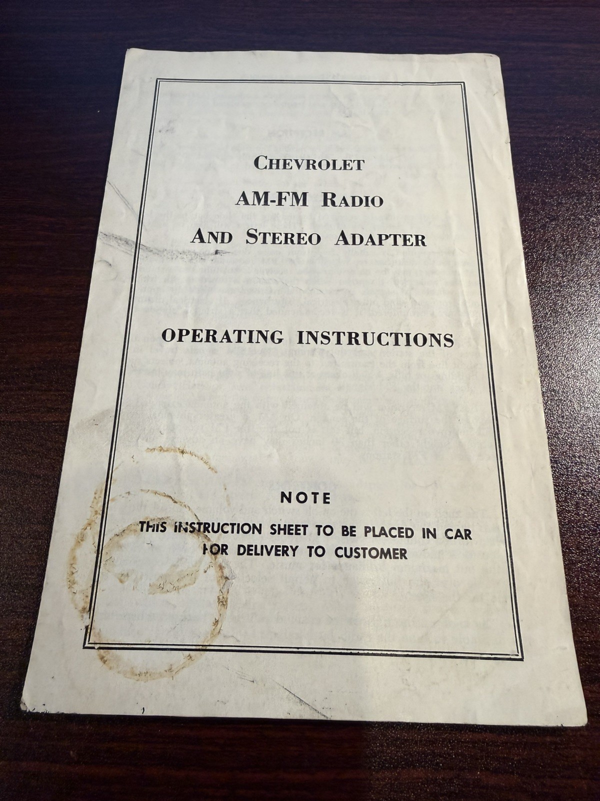 1968,69,70,71,72,73 ORGINAL CORVETTE, CAMARO AM/FM AND STEREO RADIO INSTRUCTIONS 1968,69,70,71,72,73 ORGINAL CORVETTE, CAMARO AM/FM AND STEREO RADIO INSTRUCTIONS