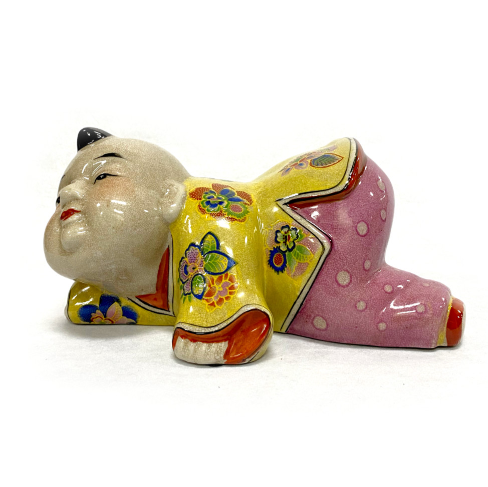 Antique Qing CHINESE PORCELAIN Baby Boy BUDDHA OPIUM PILLOW HEADREST Statue Antique Qing CHINESE PORCELAIN Baby Boy BUDDHA OPIUM PILLOW HEADREST Statue