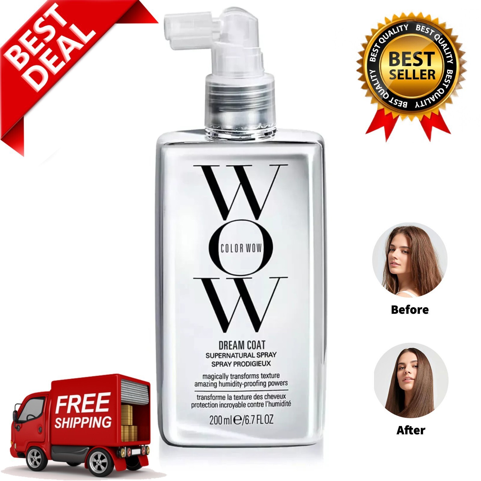 Color Wow Dream Coat Supernatural Spray Anti-Frizz Anti-Humidity 6.7 oz/200mL Color Wow Dream Coat Supernatural Spray Anti-Frizz Anti-Humidity 6.7 oz/200mL