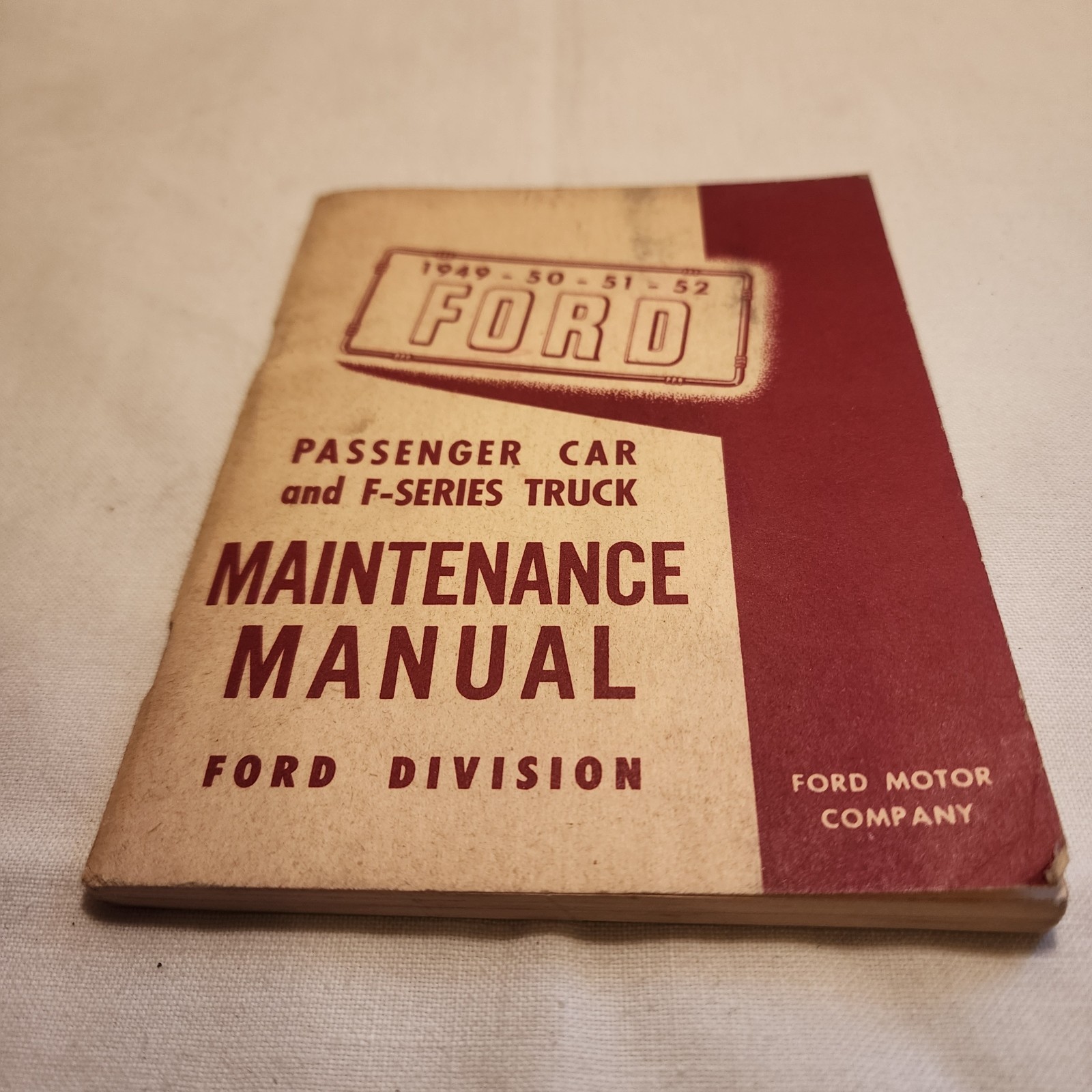 Vtg 1949- 50 - 51- 52 Ford Passenger Car And F-Series Truck Maintenance Man
