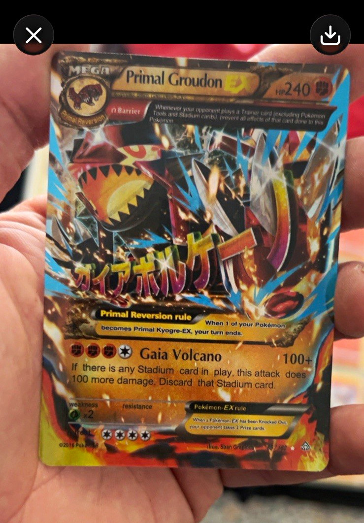 Pokemon Primal Groudon EX 86/160 XY Primal Clash Full Art Holo Ultra Rare 240HP