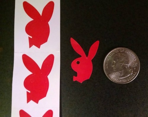 ~~~100~~~ BUNNY TANNING BODY STICKERS RED With BOW TIE Faces Left ~~~100~~~ BUNNY TANNING BODY STICKERS RED With BOW TIE Faces Left