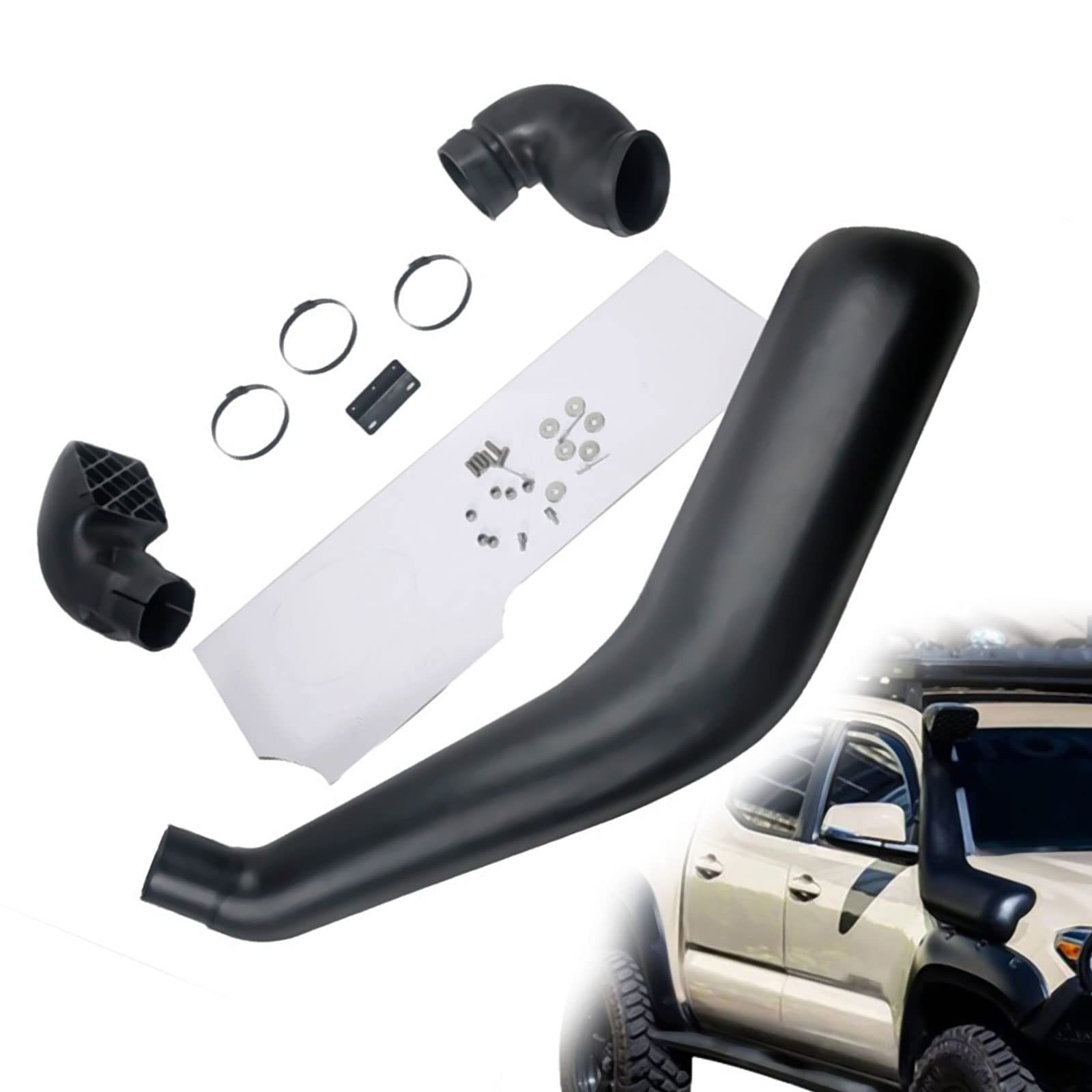 Black Front Right Snorkel Kit for 2016-2021 Toyota Tacoma 3.5L V6 Universal Fit