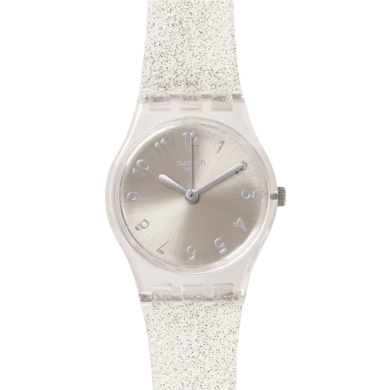 Swatch Women\'s Watch Time to Swatch Silver Glistar Too Quartz Grey Dial LK343E