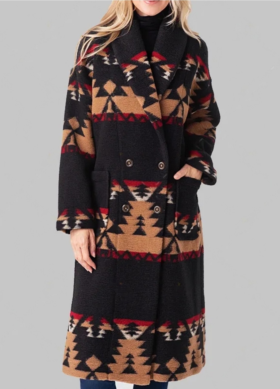 Women\'s Yellowstone Beth Dutton Kelly Reilly Season 5 Printed Black Long Coat