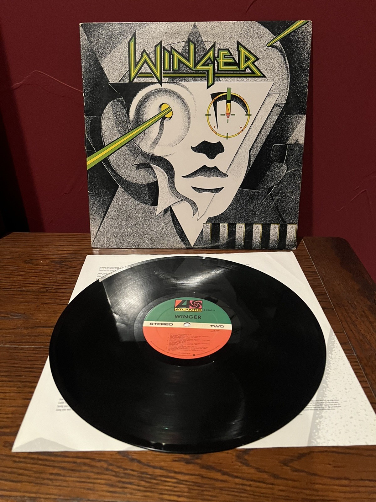 Vintage WINGER - SELF-TITLED ALBUM - ORIGINAL 1988 US ATLANTIC LP First Press