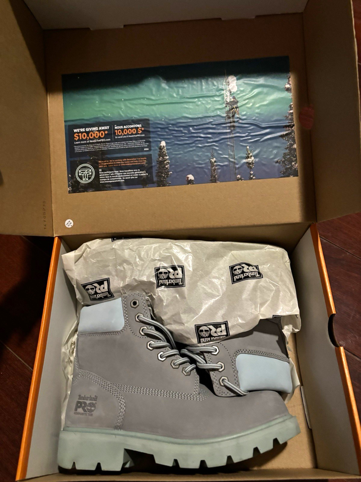 Timberland PRO Gray Composite Toe Lace-Up Work Boots In Box Timberland PRO Gray Composite Toe Lace-Up Work Boots In Box