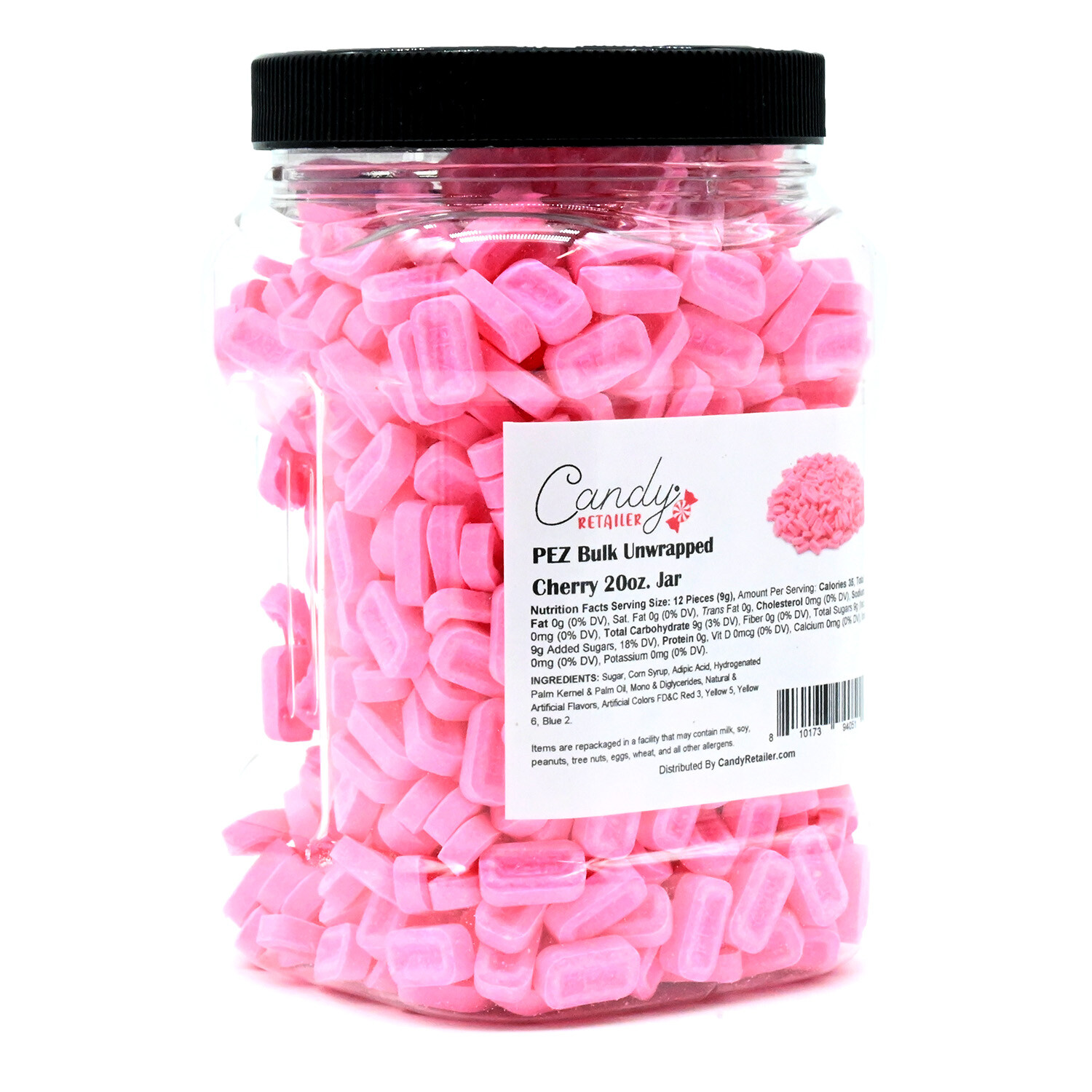 PEZ Bulk Unwrapped Candy Refill 20oz Jar - Assorted Flavors - 