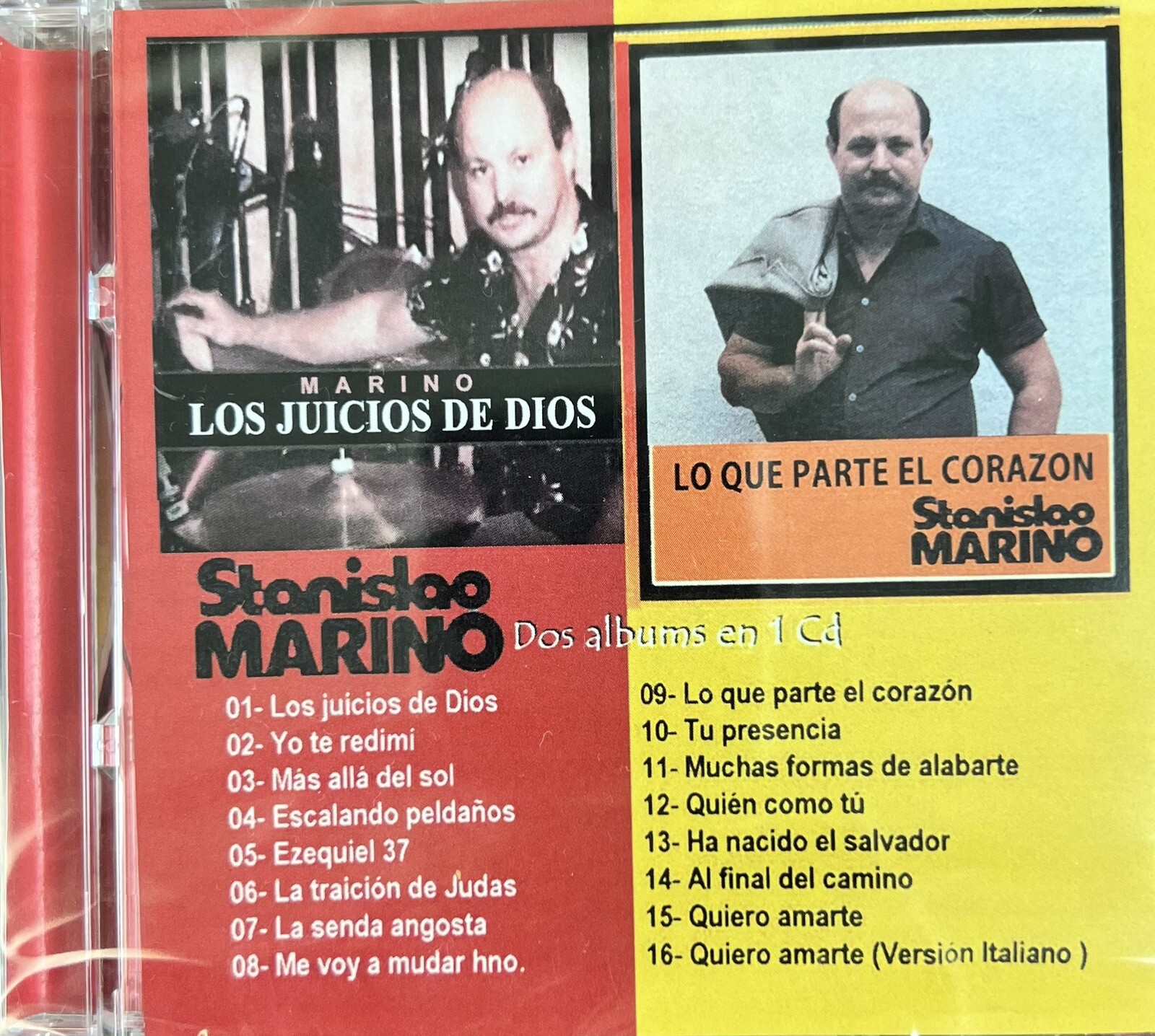 Marino - CD de Musica Cristiana Religiosa. Dos Albums En Un CD-R. 16 Canciones.