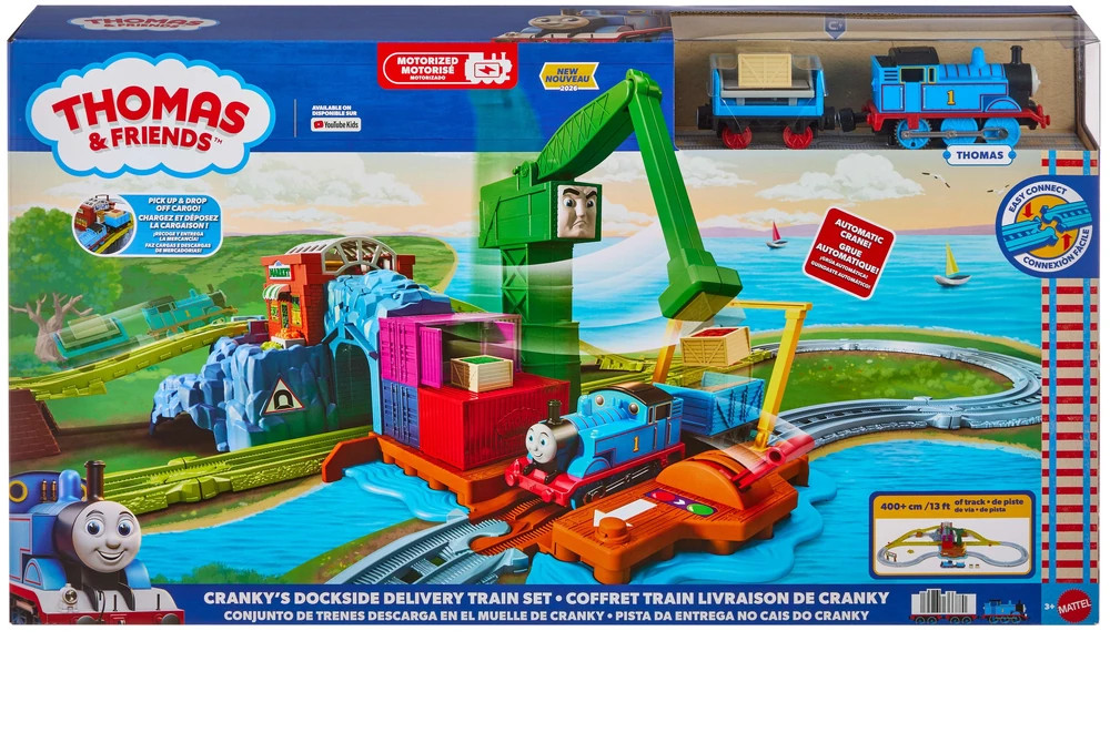 Thomas and Friends 2026 Cranky\'s Dockside Delivery Train Track Set 26pc NIB