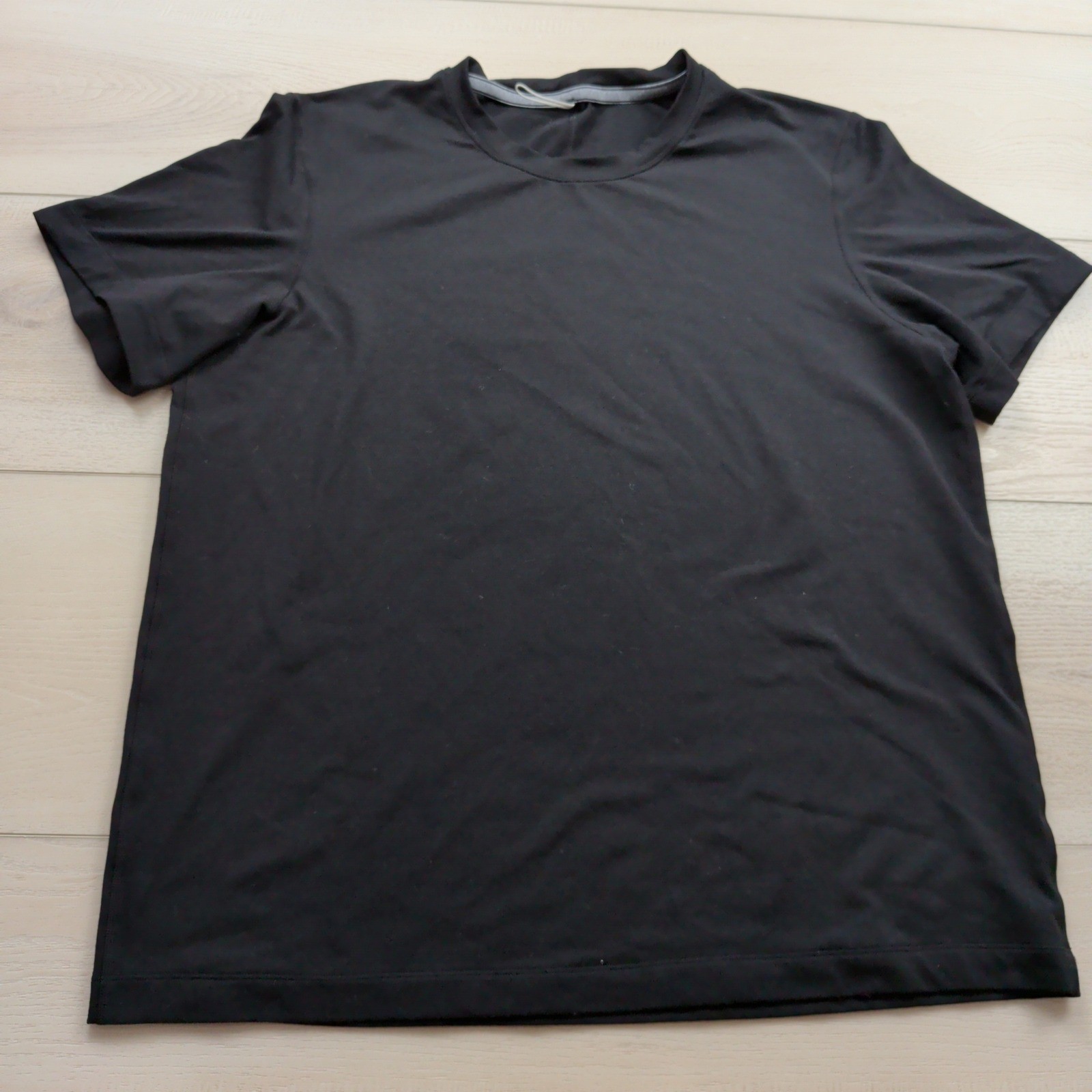 Lululemon Mens Short Sleeve Athletic T-Shirt Black Crew Neck Workout Top Large