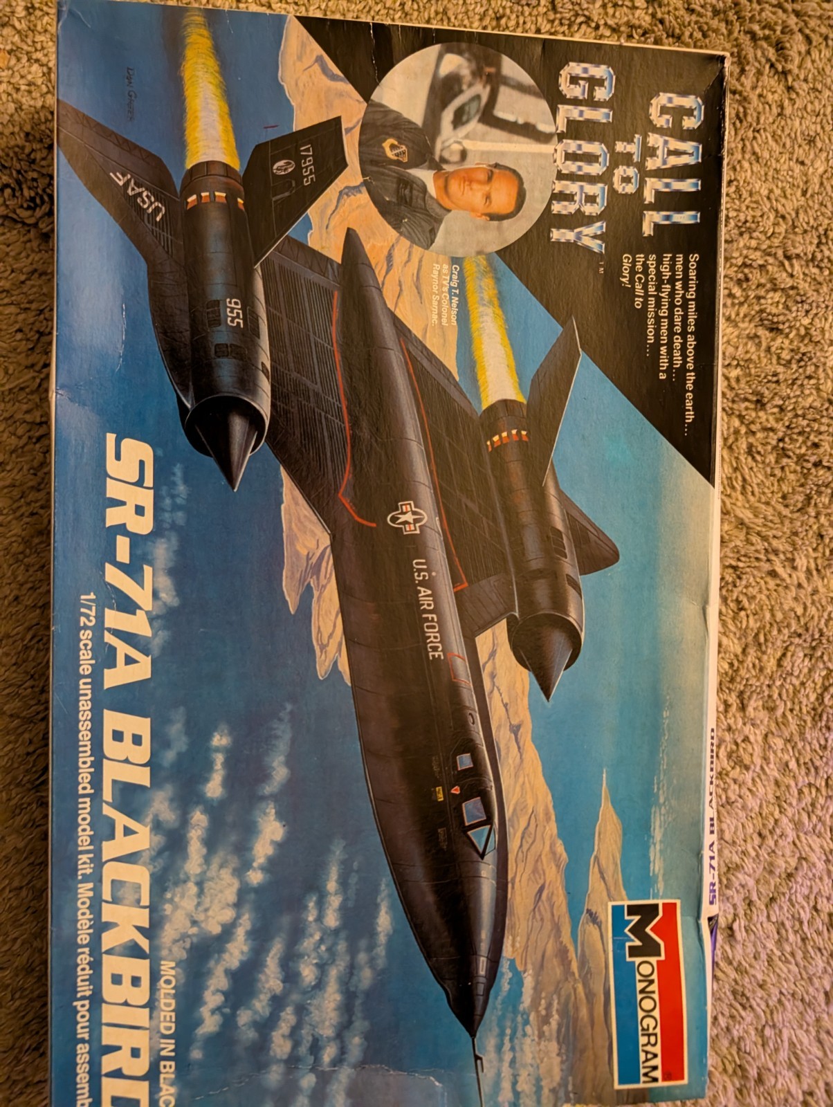  SR-71A BLACKBIRD 1/72 Jet Airplane Model Kit CALL TO GLORY Monogram 1984