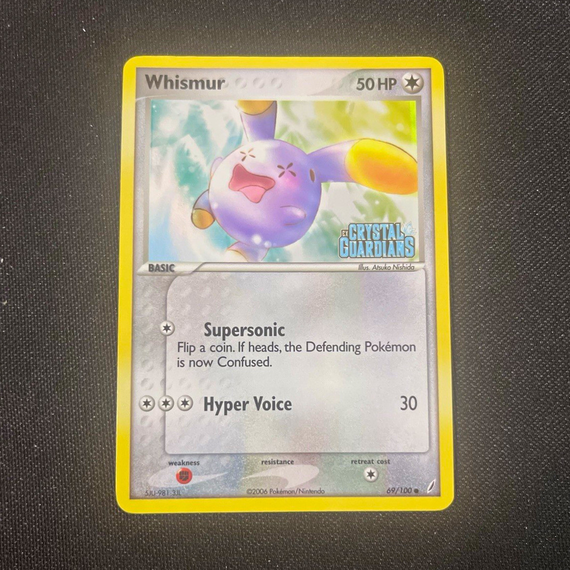 Pokemon TCG Whismur 69/100 EX Crystal Guardians Reverse Holo EN