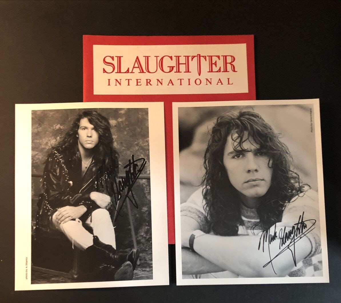 Slaughter Fan Club Packet - Rare - Autographed Items & Up All Night Doorhanger