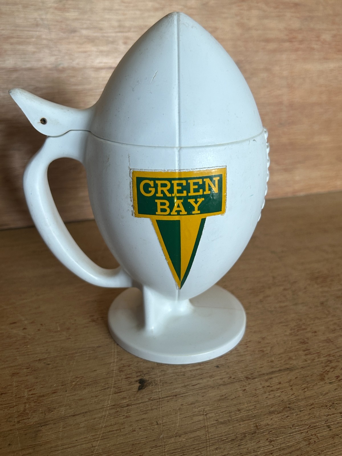 Green Bay Packers Football Stein Beer Mug Vintage Hinged Lid 1970s Scarce