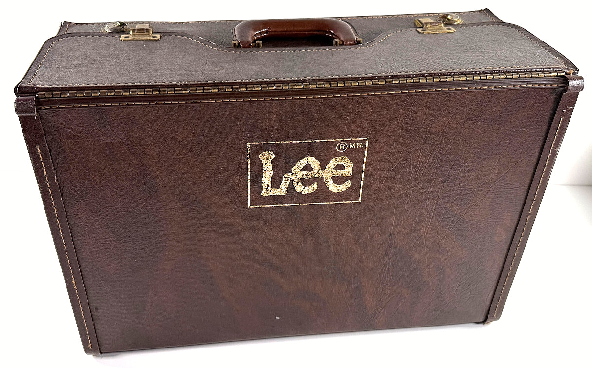 RARE 1970s 80s HD H.D. Lee Denim Jeans Traveling Salesman Sample suitcase RARE 1970s 80s HD H.D. Lee Denim Jeans Traveling Salesman Sample suitcase