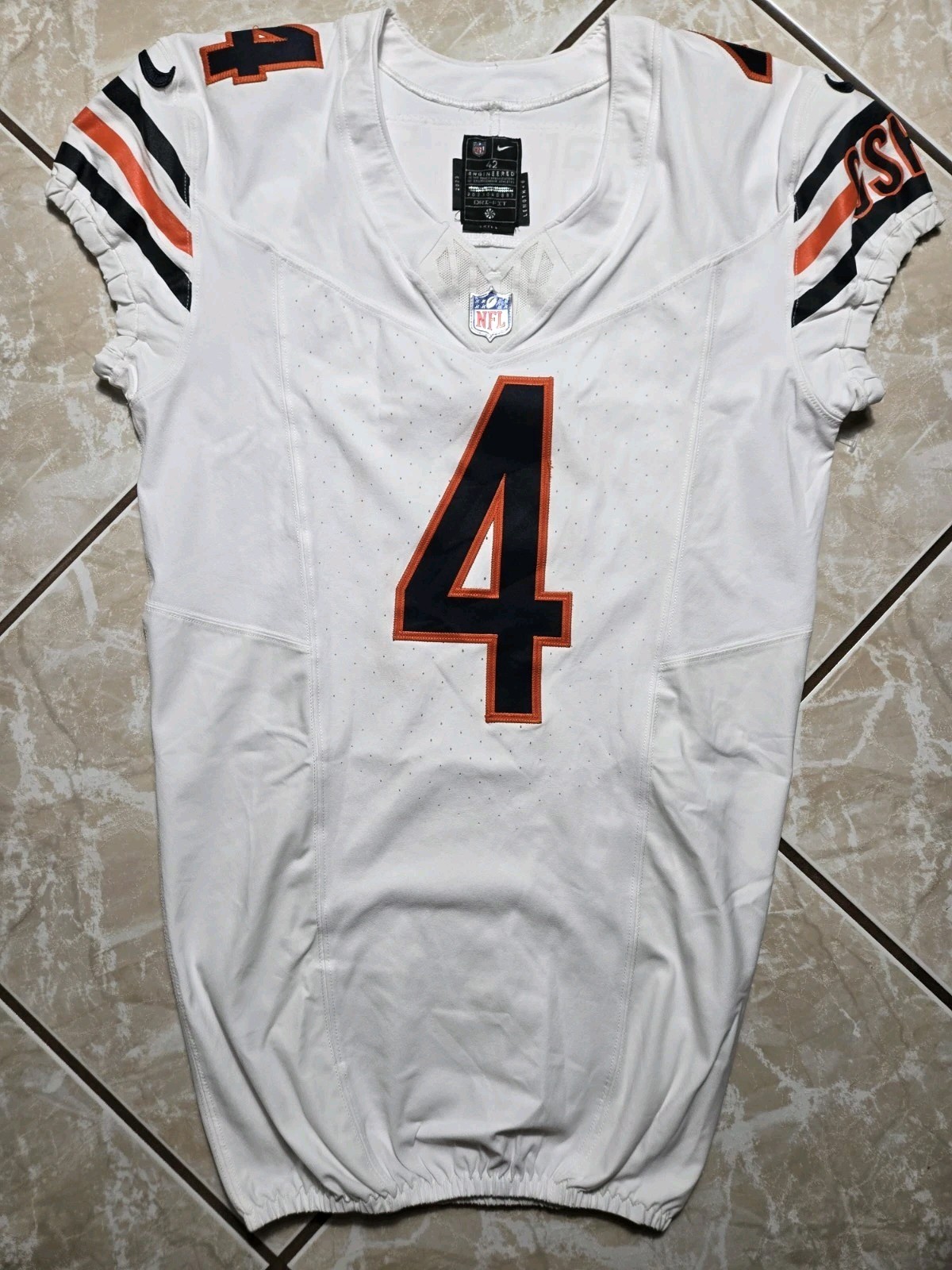 Nike D\'Andre Swift Autographed Chicago Bears 2023 Game Issued Jersey Size 42+6