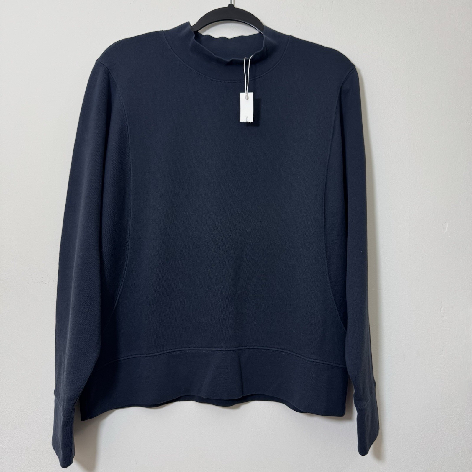 VINCE Mock Neck Sweatshirt Women’s Size M Stretch Cotton Long Sleeve New