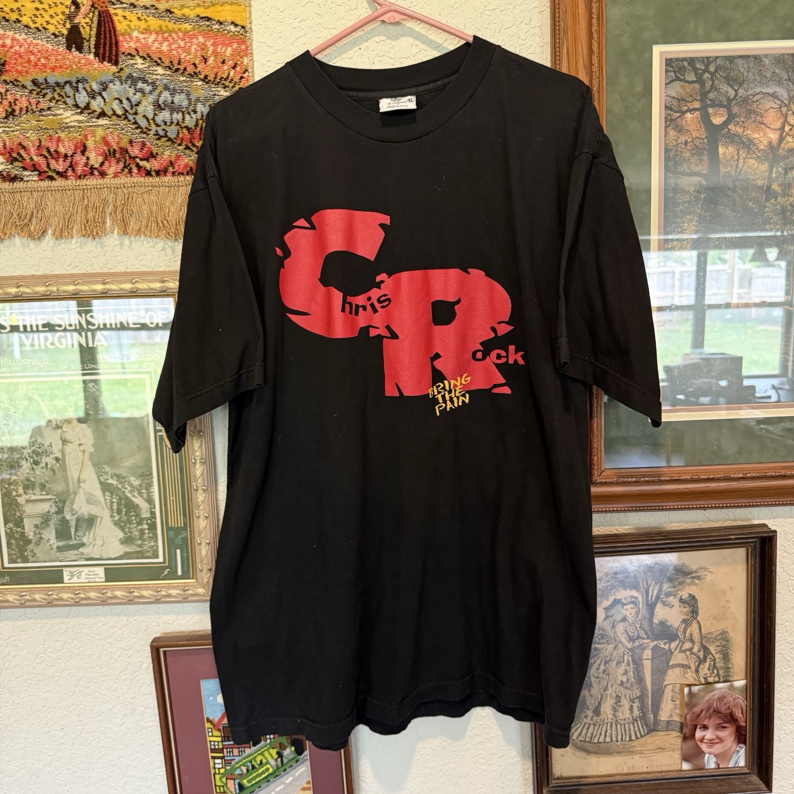 Vintage 1996 Chris Rock Bring The Pain Ultra RARE Comedy Tour HBO Shirt Size XL