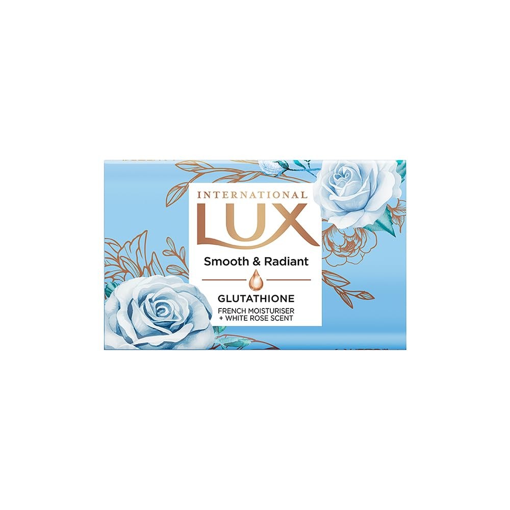 LUX Smooth & Radiant Bathing Soap 130g x 4 Glutathione White Rose Moisturizing
