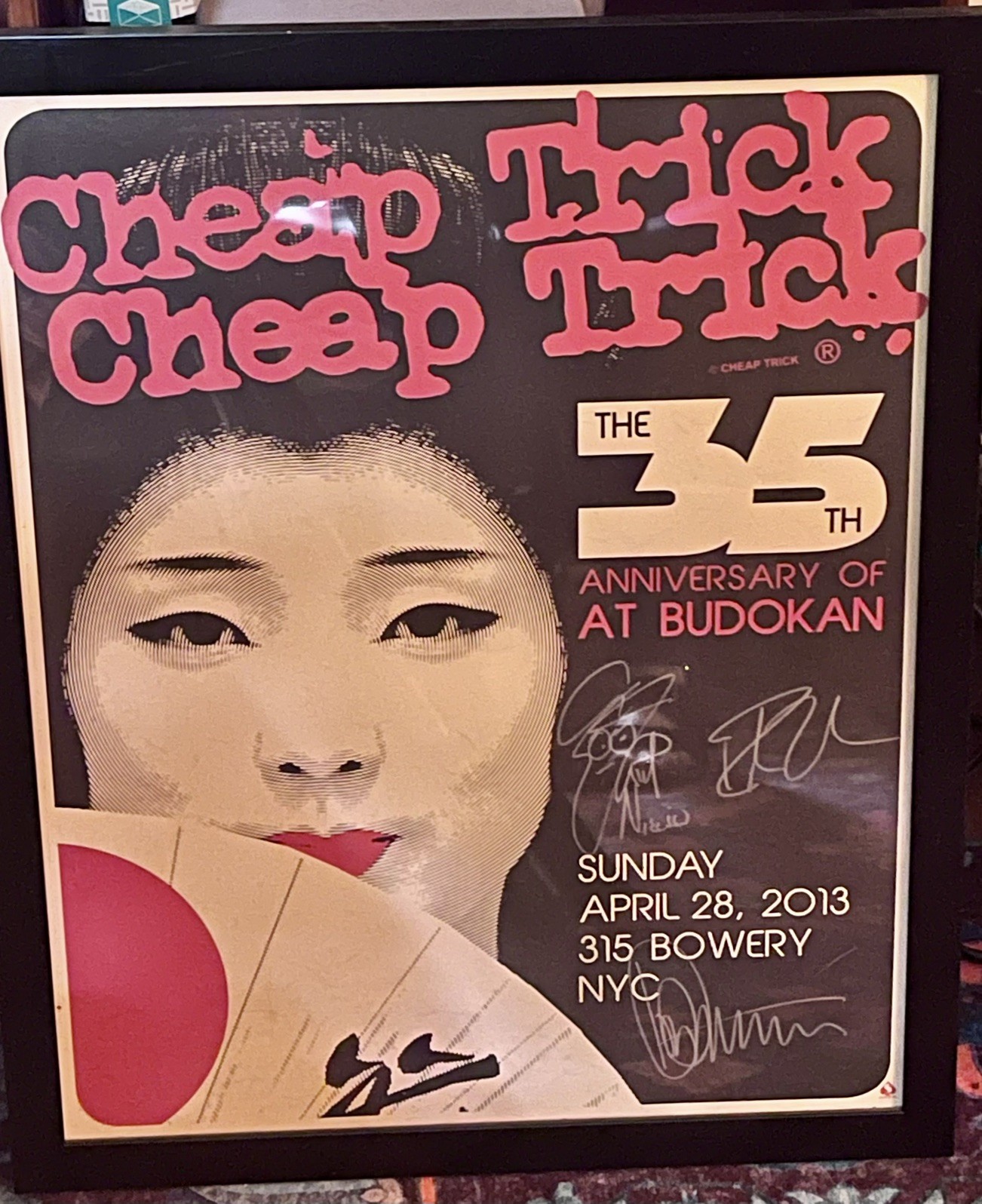 RARE signed Cheap Trick 16x20 from 35th anniversary Budokan at former CBGB 2013