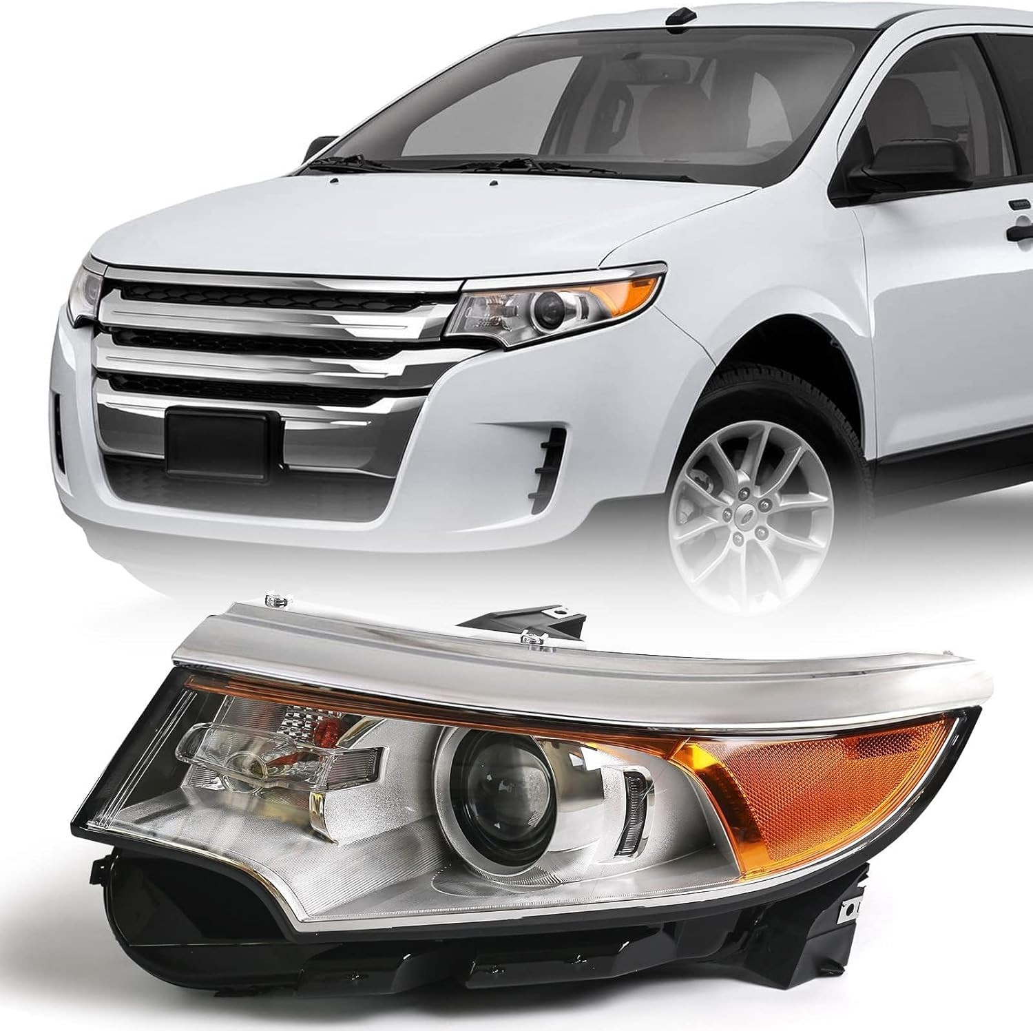 2011-14 Ford Edge Driver Side Headlight Assembly–Compatible Replacement