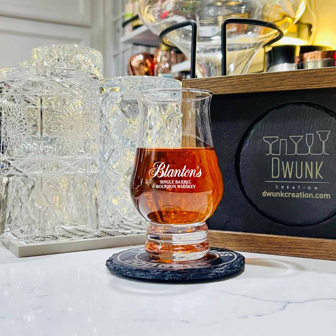 Custom Engraved Blanton\'s Single Barrel Premium Tasting Glass – 8 oz Tulip