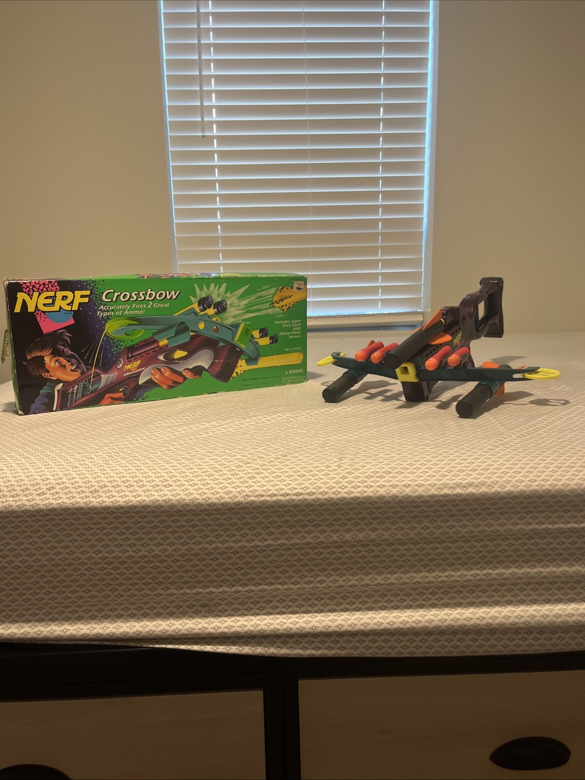 Vintage 1995 Kenner Nerf Crossbow Blaster WITH ORIGINAL BOX Works Rare Vintage 1995 Kenner Nerf Crossbow Blaster WITH ORIGINAL BOX Works Rare