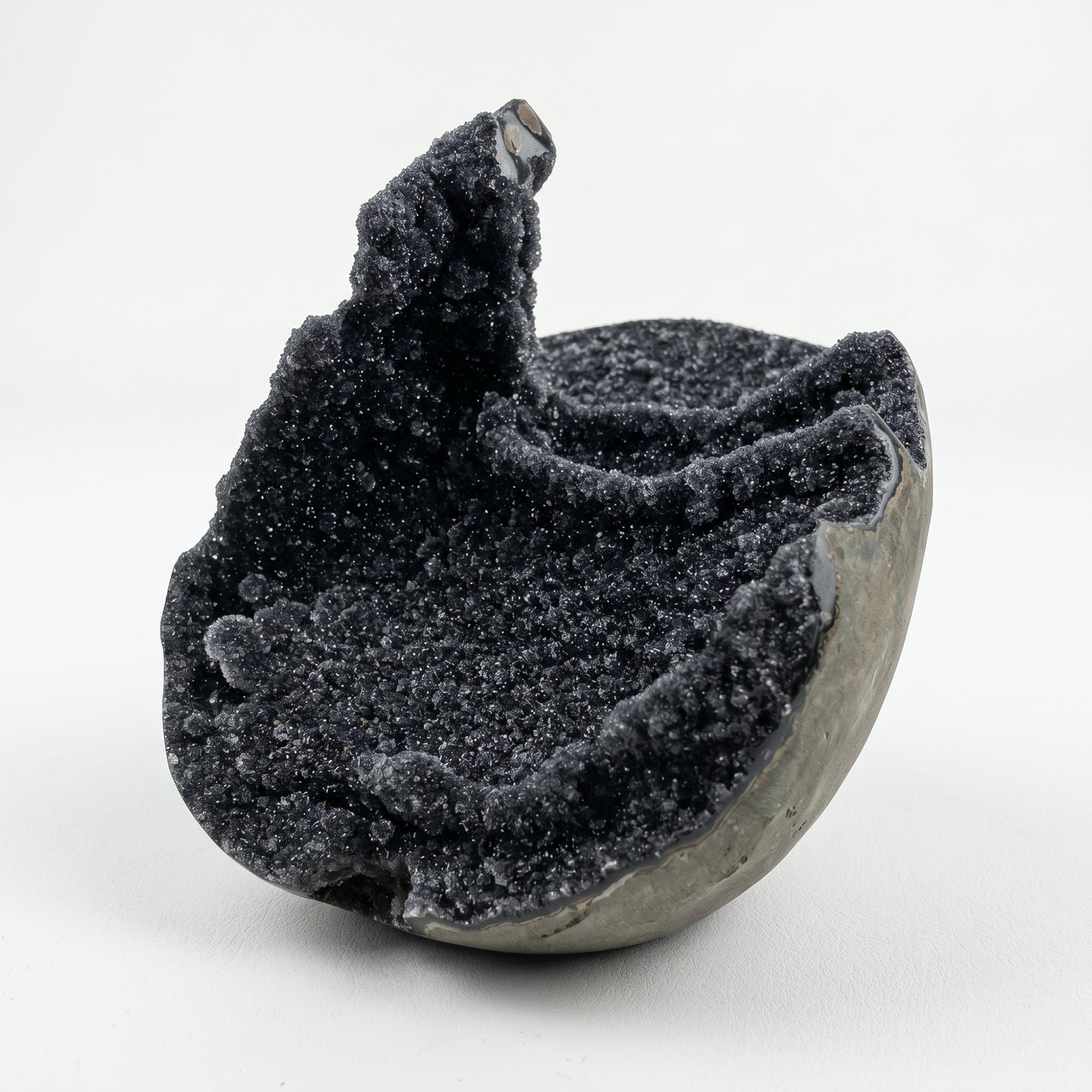Rare Black Amethyst Geode Crystal from Brazil