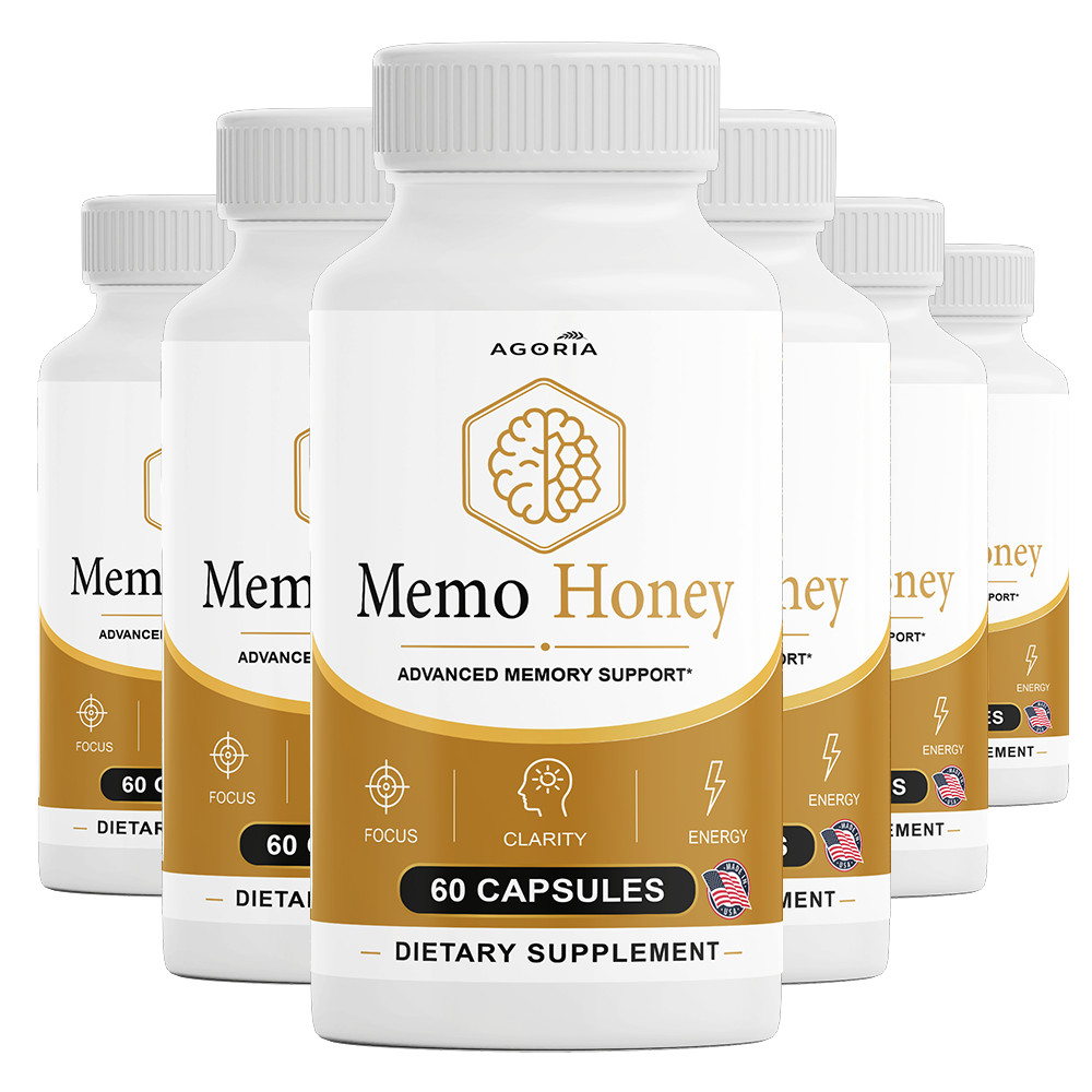 (6 Pack) Memo Honey Advanced Natural Brain Health Support MemoHoney Capsules
