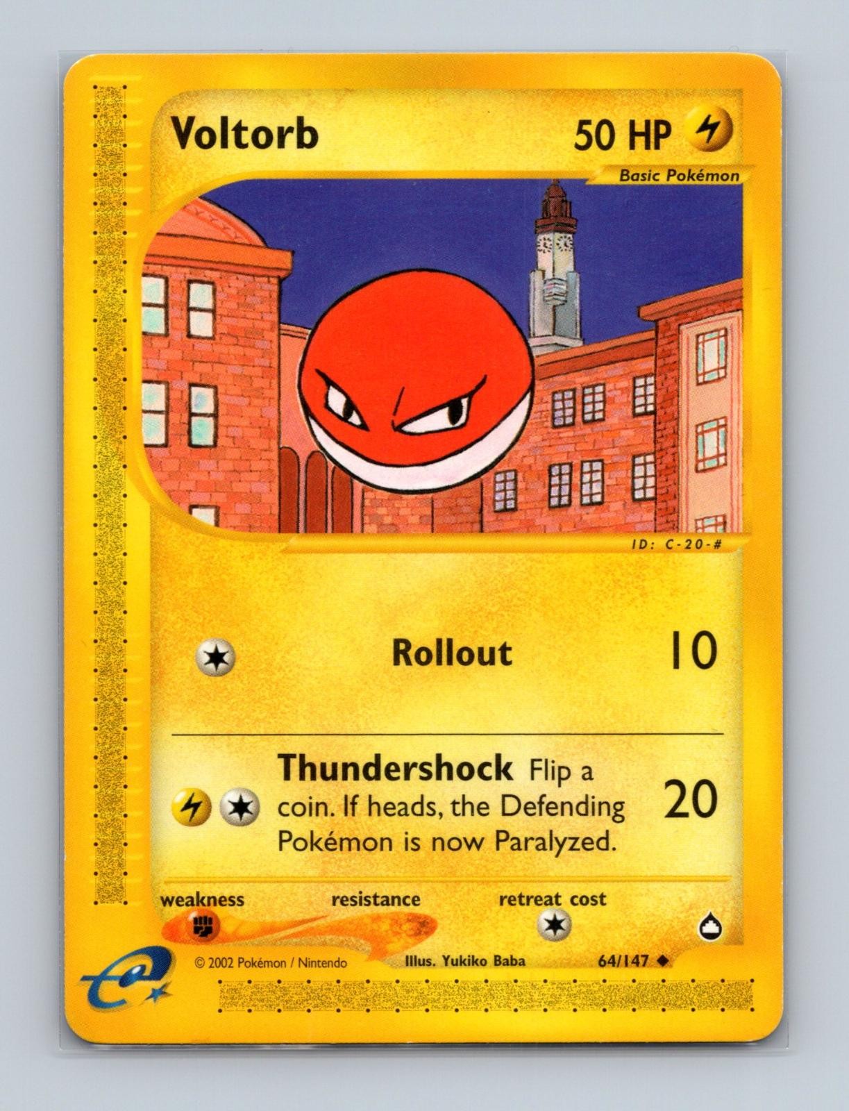 Pokemon 2003 Aquapolis Voltorb 64/147 Uncommon HP