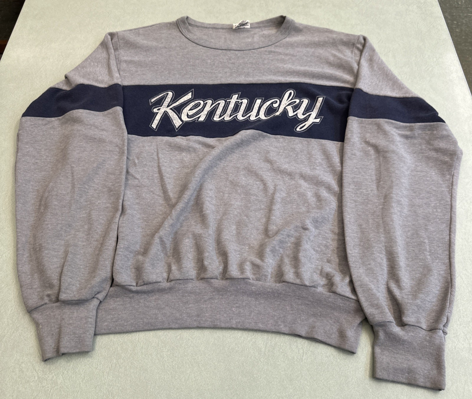 Vintage Kentucky Sweatshirt Mens XL Custom Silk Screen Pulllover 