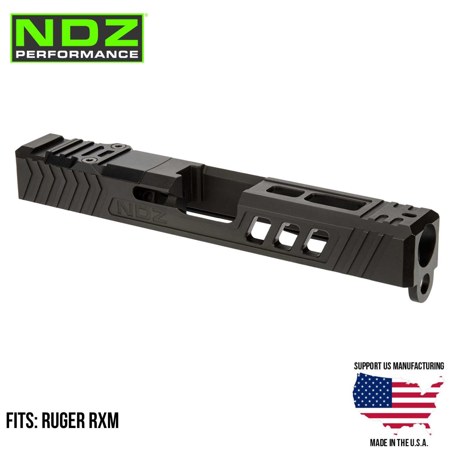 NDZ Ruger RXM Stainless Steel Slide RMR Optic Black Nitride TROI Upgrade