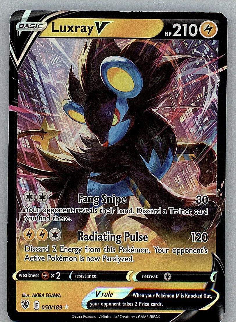 Luxray V 050/189 Holo V Rare Astral Radiance Pokemon Lightly Played Luxray V 050/189 Holo V Rare Astral Radiance Pokemon Lightly Played