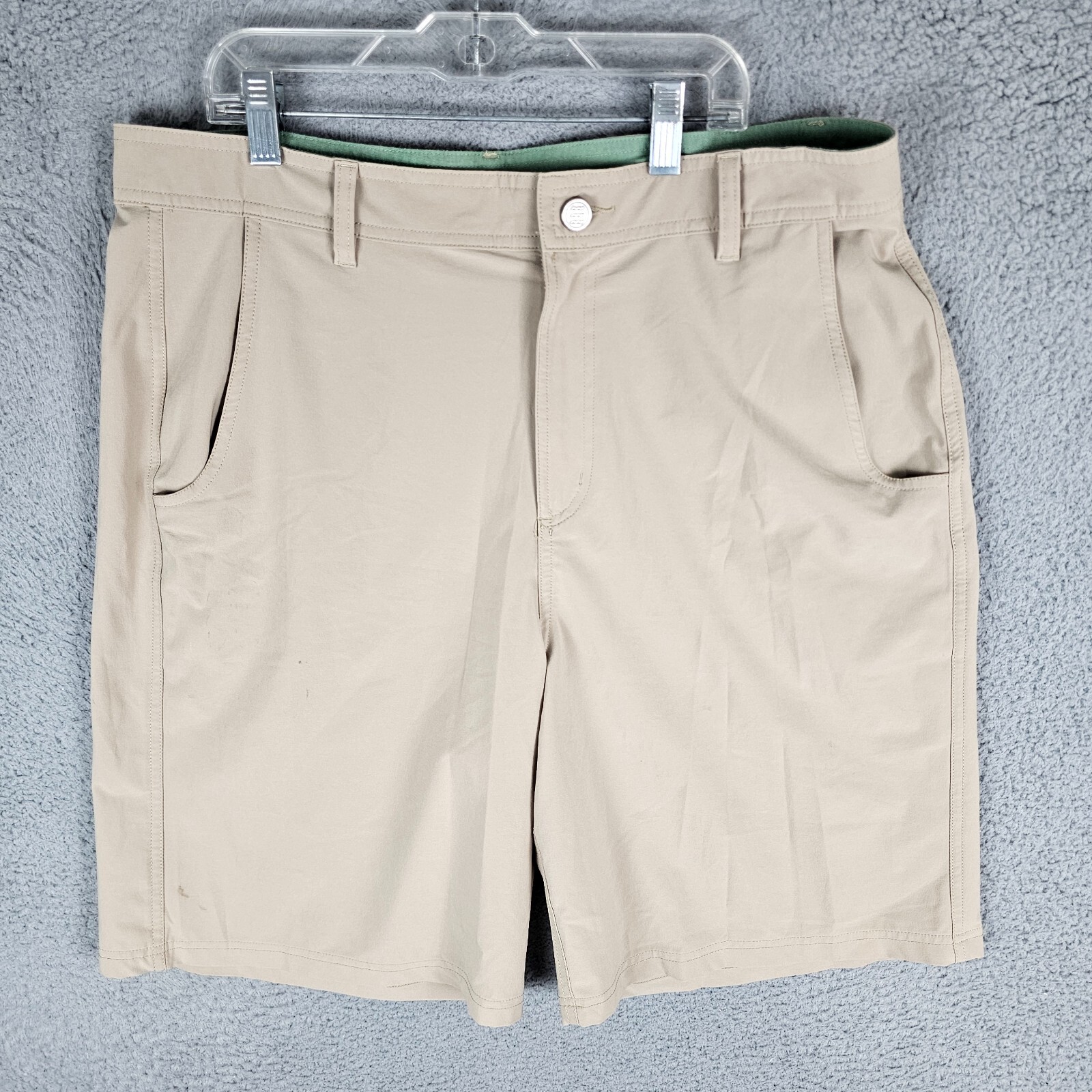 Free Fly Hybrid Shorts Mens 34 Beige Chino Performance Moisture Wicking Classic Free Fly Hybrid Shorts Mens 34 Beige Chino Performance Moisture Wicking Classic