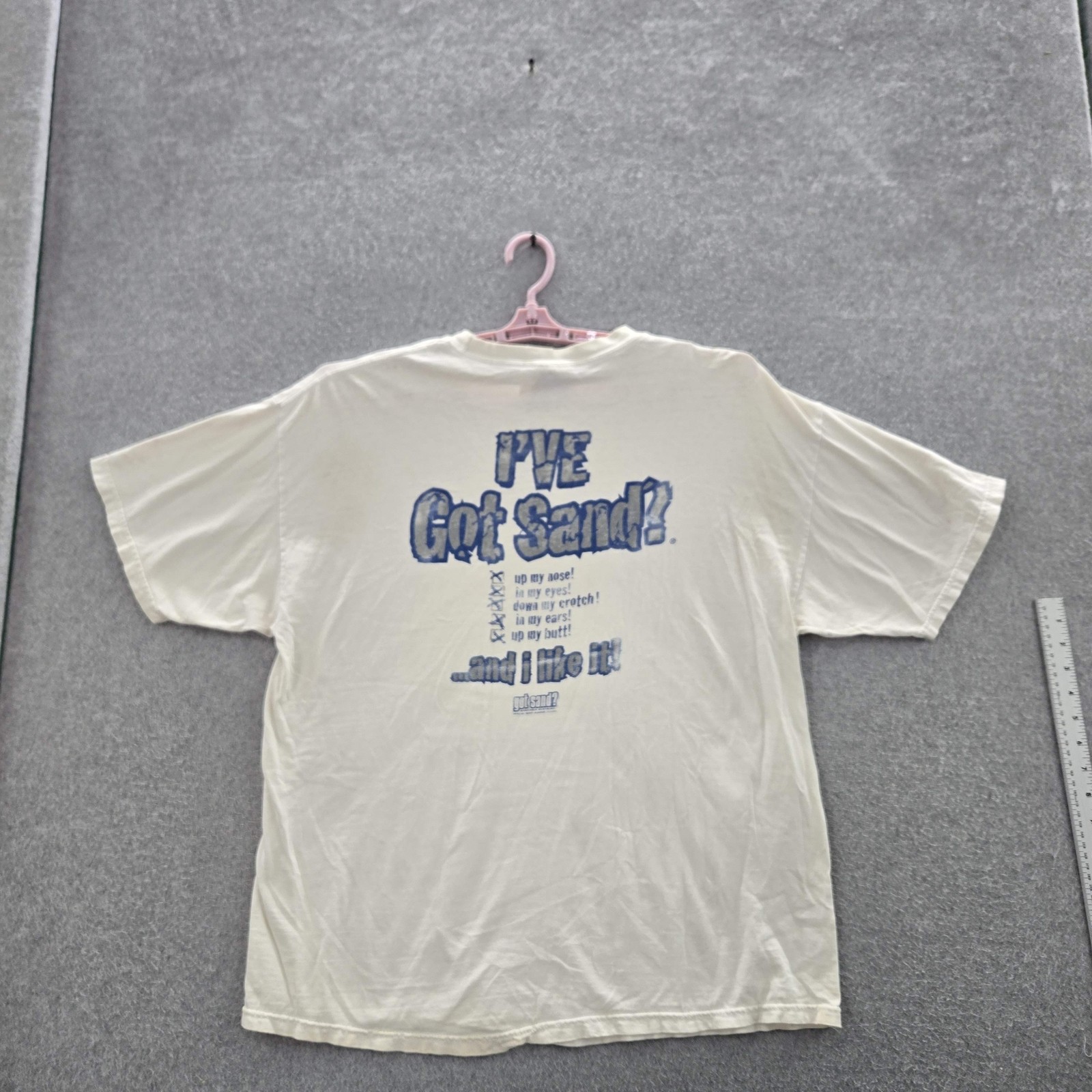 VINTAGE Dunes Men Shirt XL White Got Sand  Graphic Logo Short Sleeve READ