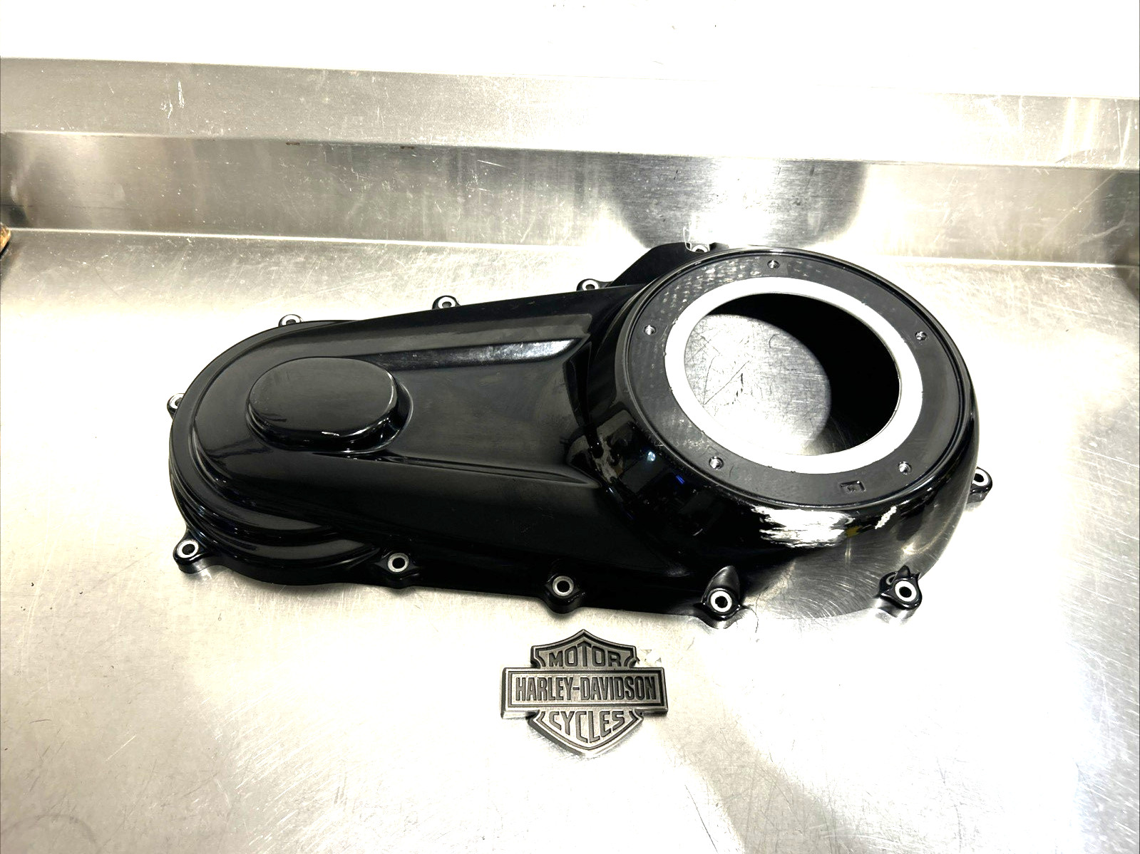 2017-2026 Harley Davidson OEM Touring M8 Outer Primary Cover GLOSS BLACK RASH #9 2017-2026 Harley Davidson OEM Touring M8 Outer Primary Cover GLOSS BLACK RASH #9