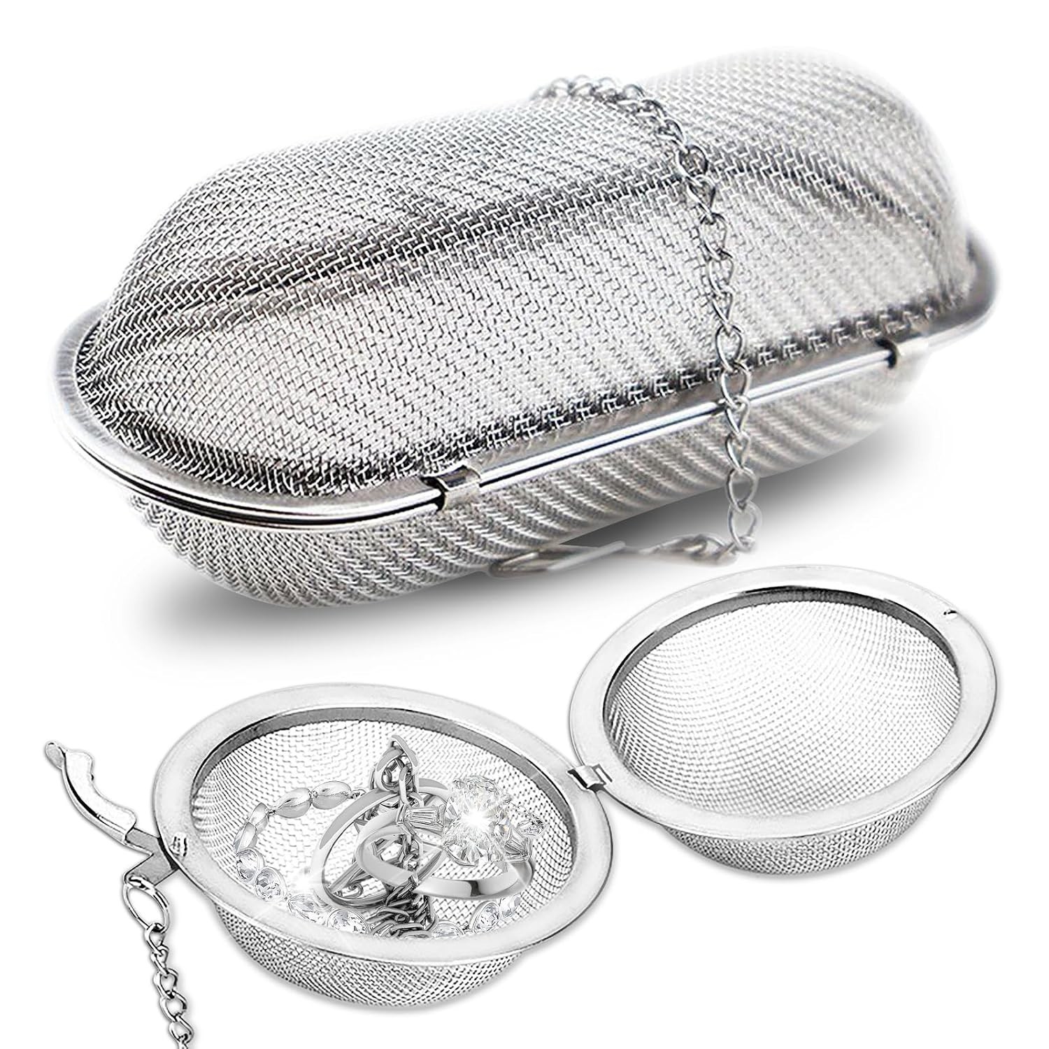 Cesta Acero Inoxidable para Limpiador Ultrasónico de Joyas y Relojes