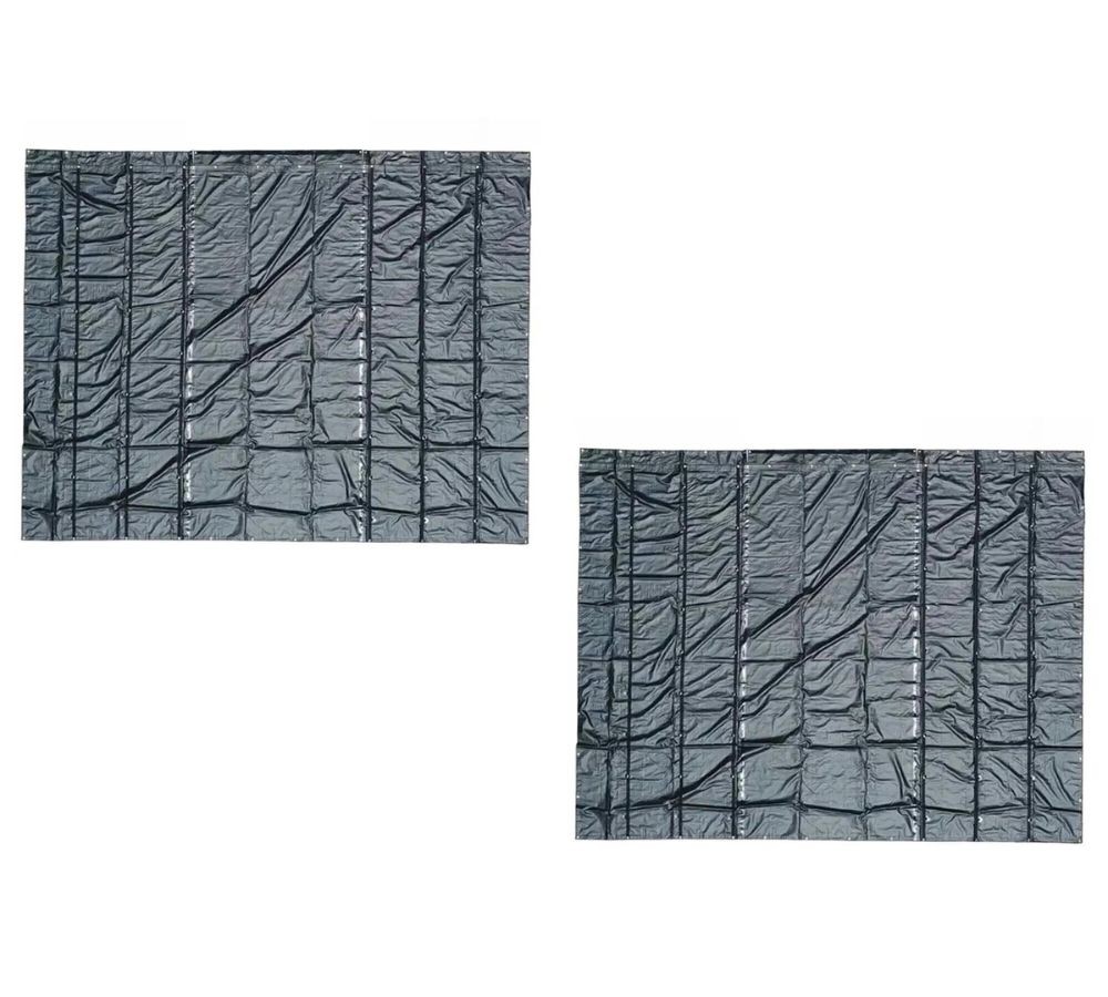 2 Pk 16\' x 27\' Flatbed Truck Tarps 18oz Steel Tarp - Black