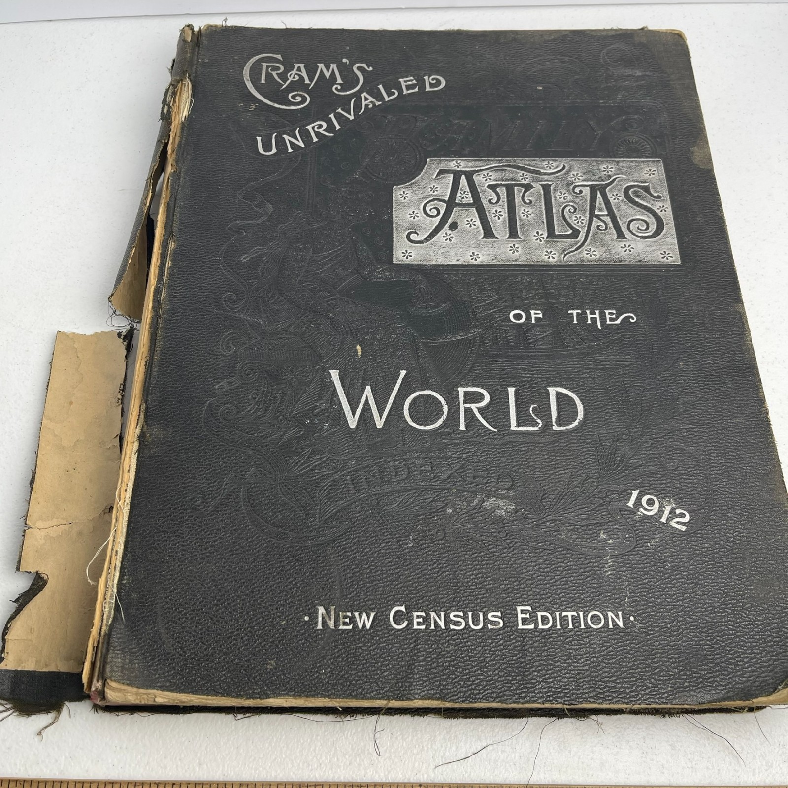 Rare Crams Unrivaled Atlas of the World 1912 - New Census Ed. - Needs Rescue VTG Rare Crams Unrivaled Atlas of the World 1912 - New Census Ed. - Needs Rescue VTG