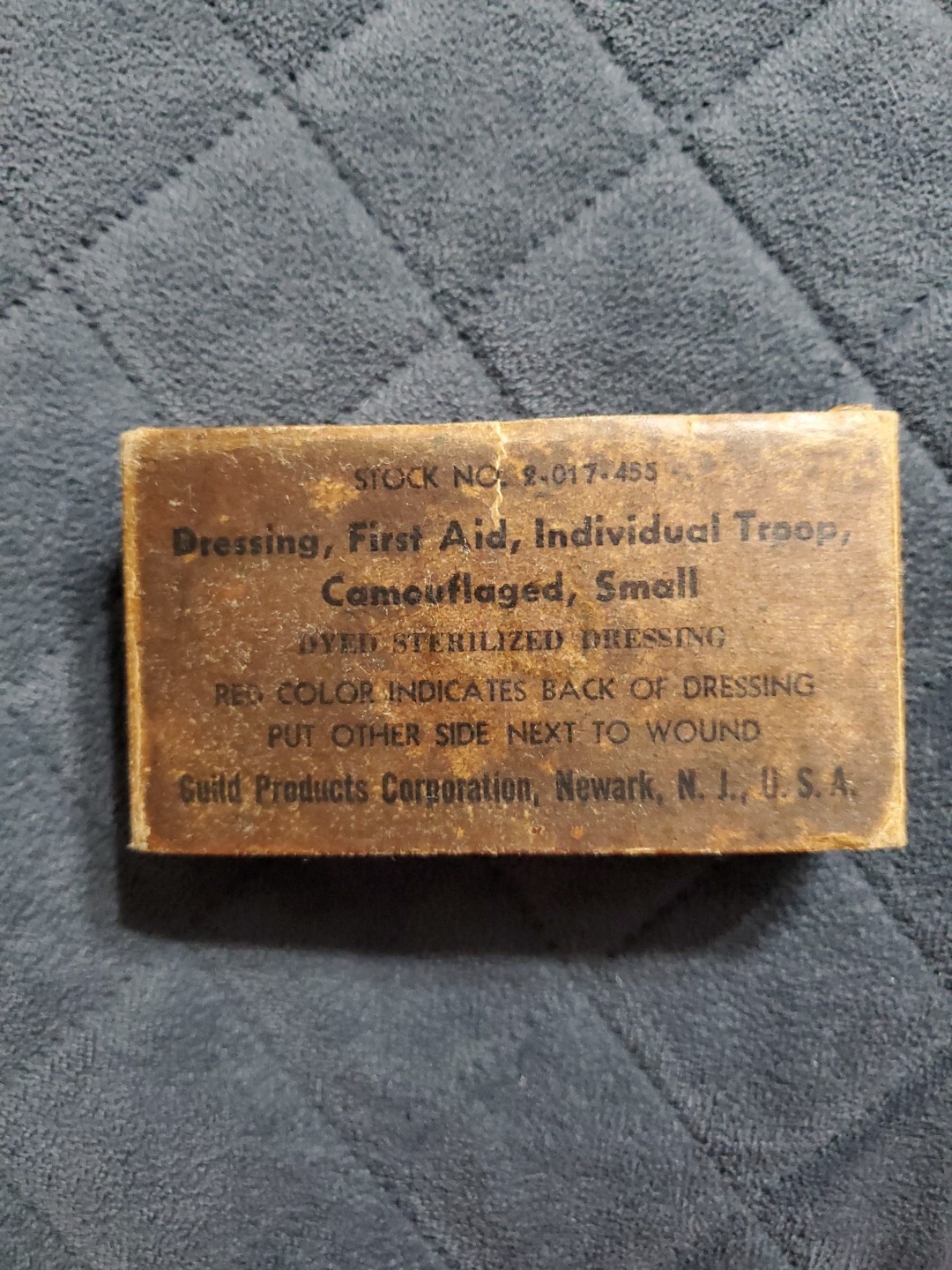 NOS Original WWII(?) US Army First Aid CamouflageBandage Unopened No. 2-017-455