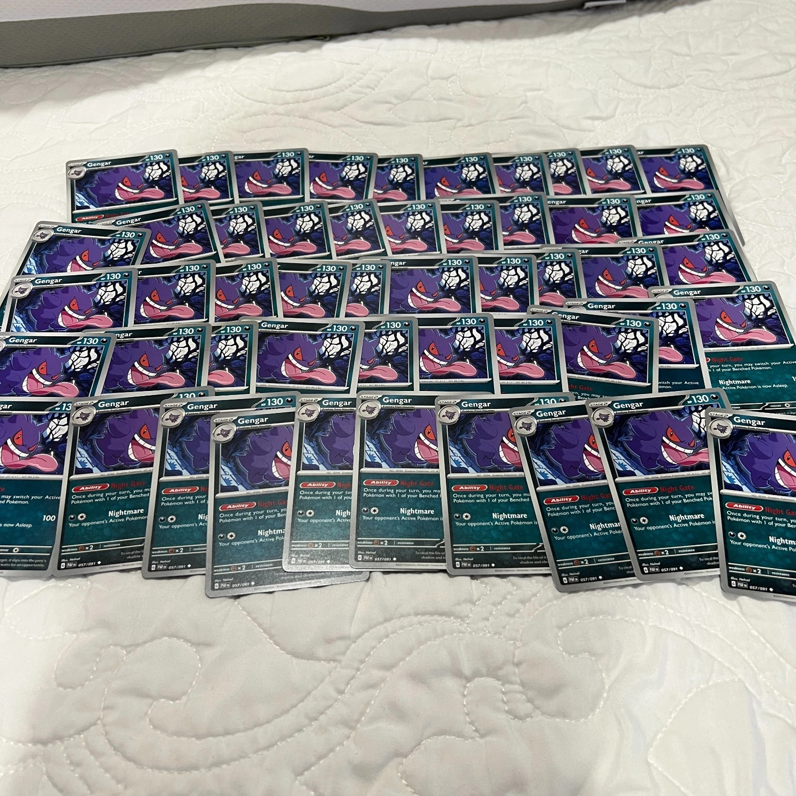 50x Gengar 057/091 SV: Paldean Fates Regular - PTCG - 50 Card Lot
