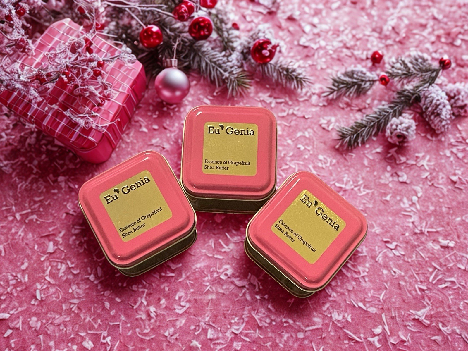 Eu’Genia Essence of Grapefruit Shea Butter – Holiday Trio (3 × 2 oz) Gift Set