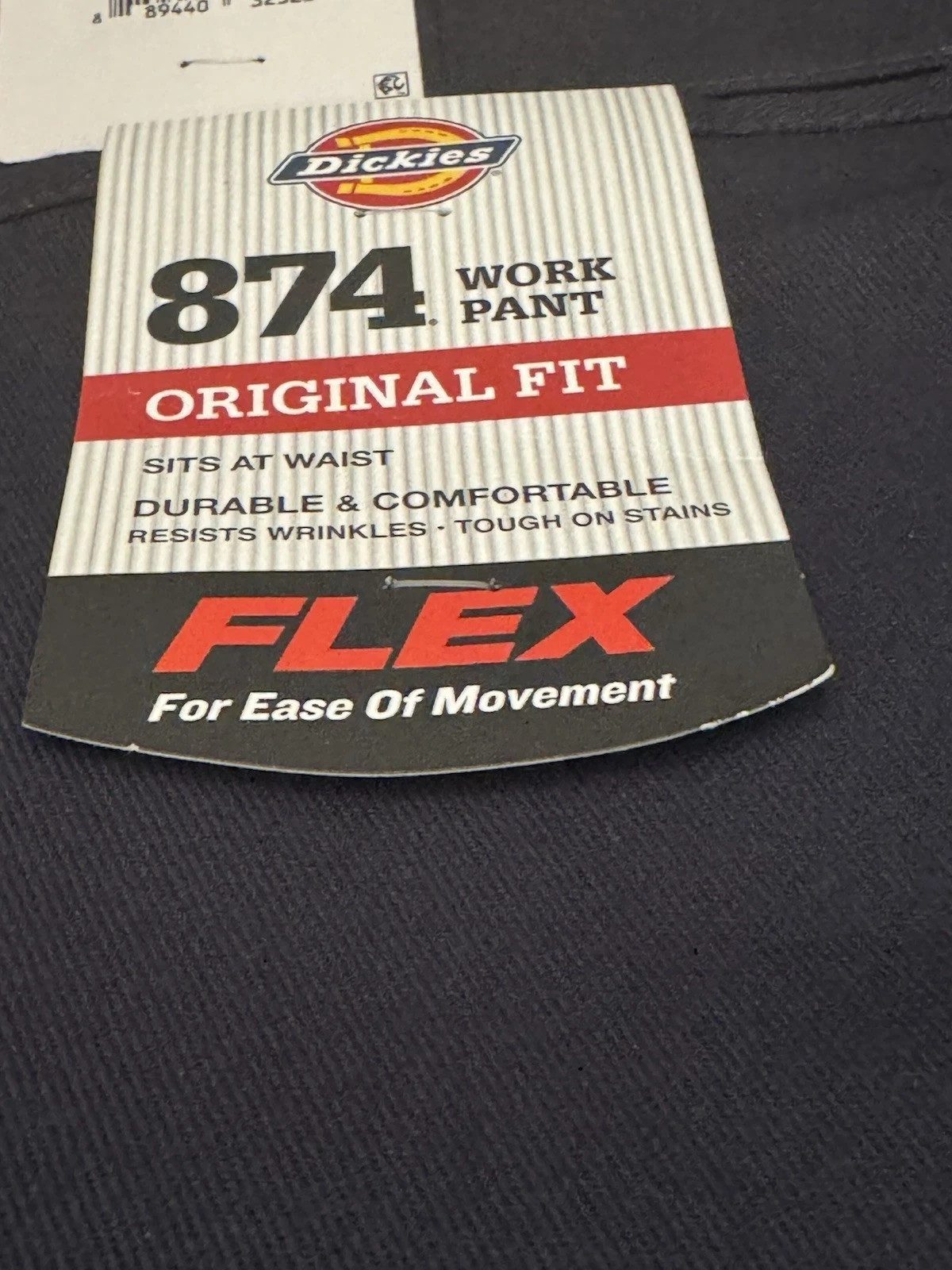 Dickies Men\'s Work Pants 874 Flex Ease Original Fit Size 32x32 , Navy,NWT