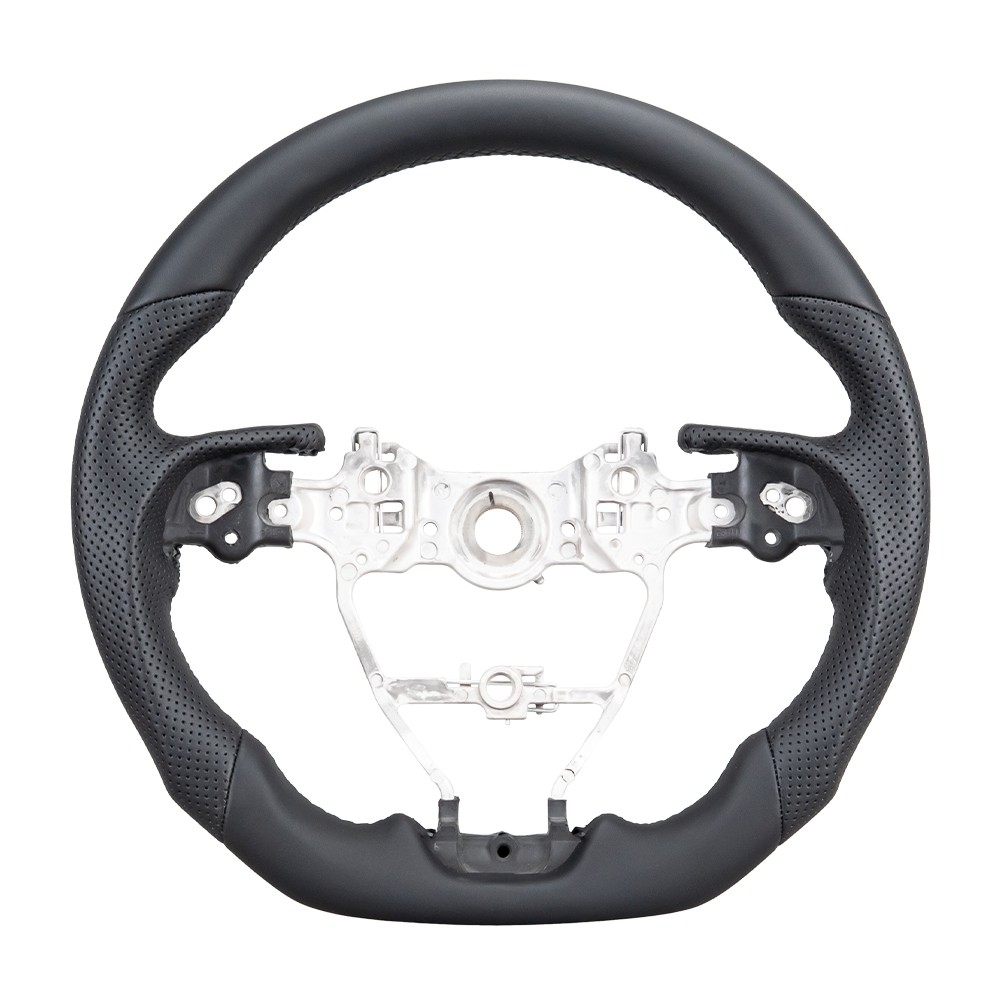 Full Leather Steering Wheel Fit 18-23 Toyota Camry Corolla RAV4 Black Stitching Full Leather Steering Wheel Fit 18-23 Toyota Camry Corolla RAV4 Black Stitching