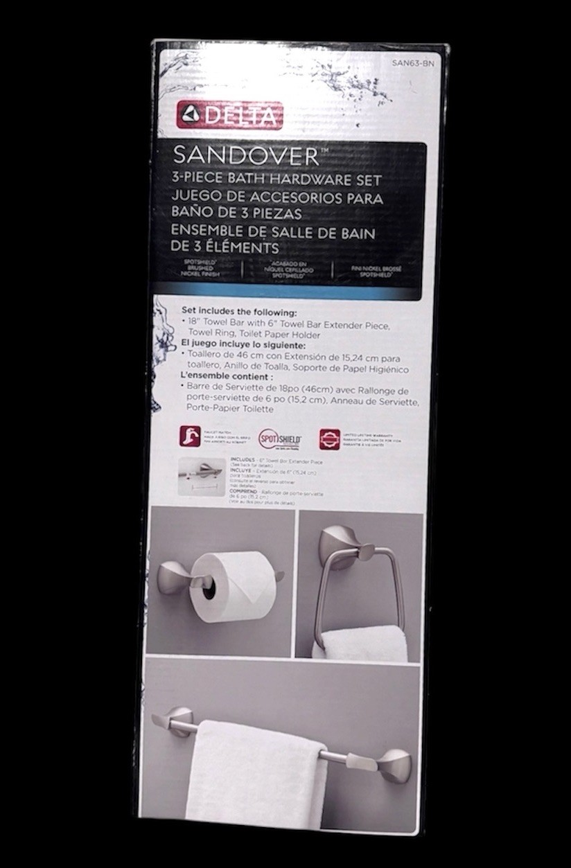 Delta Sandover 3-piece Bath Accessory Set - Brushed Nickel