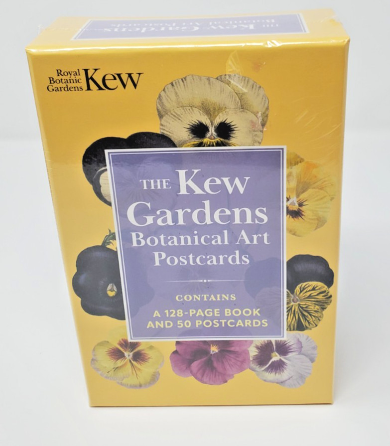 The Kew Gardens ~ 50 Botanical Art Postcards and 128-page Book ~ New ~ Sealed